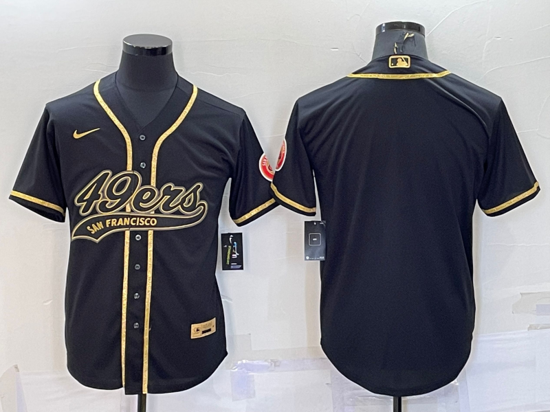 Men's San Francisco 49ers Black Blank Game Jerseys