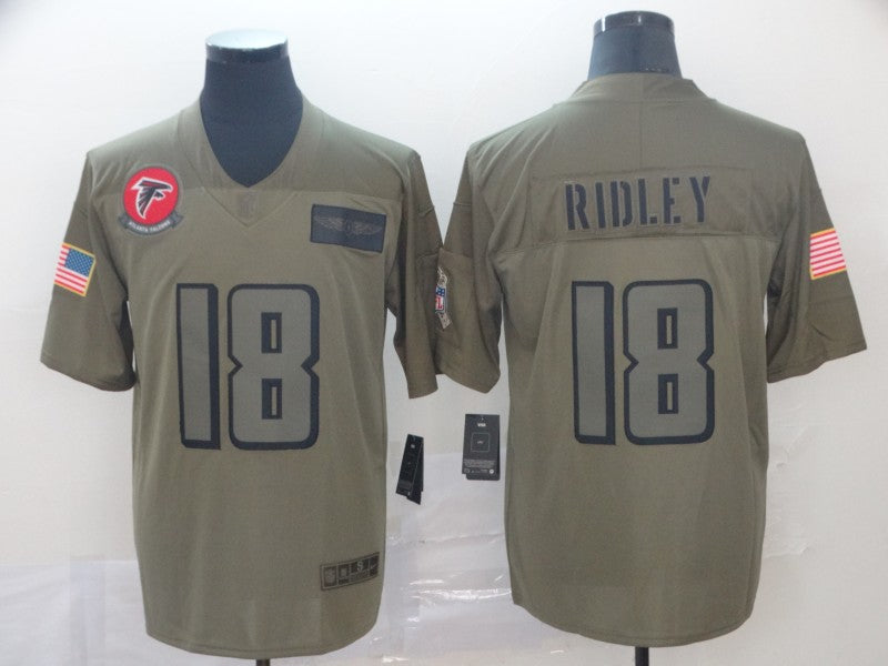 Men's Atlanta Falcons Calvin Ridley #18 Brown Game Jerseys