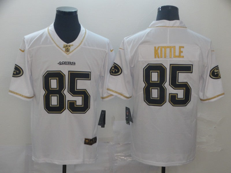 Men's San Francisco 49ers #85 George Kittle White Game Jerseys