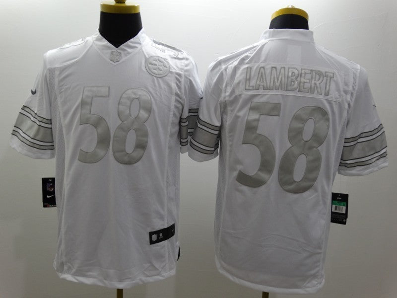 Men's Pittsburgh Steelers Jack Lambert #58 White Game Jerseys