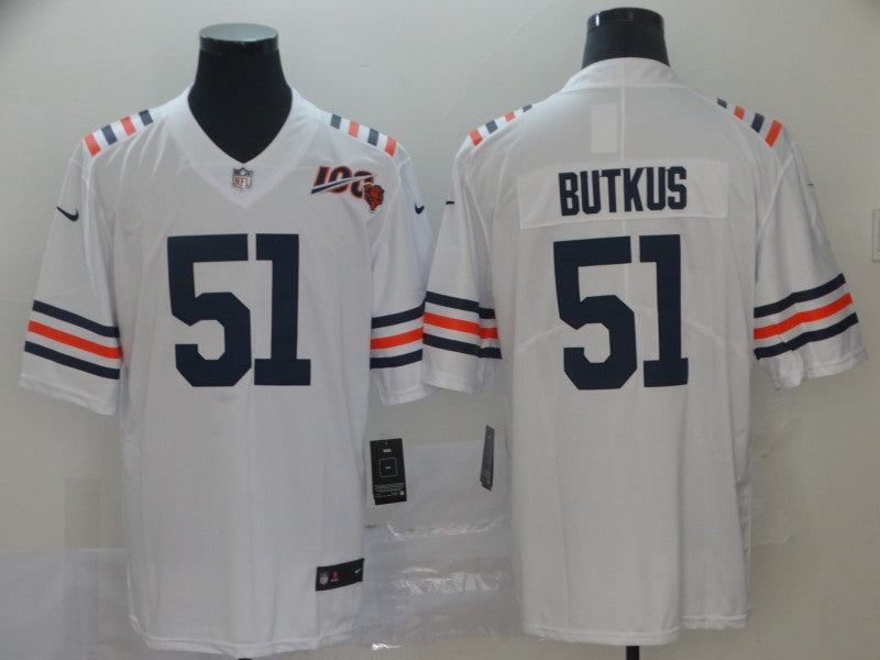 Men's Chicago Bears Dick Butkus #51 White Game Player Jerseys