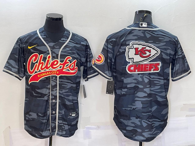 Men's Kansas City Chiefs Grey Camouflage Game Jerseys