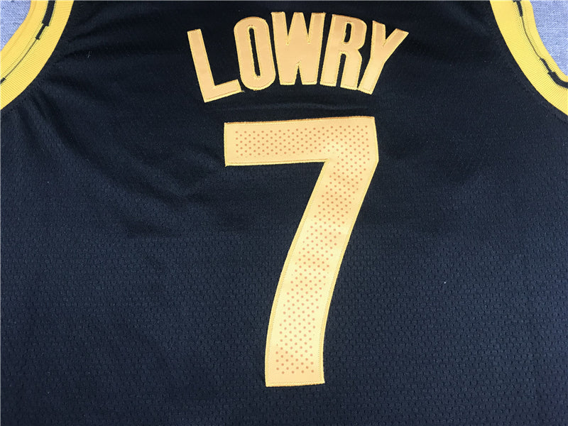 Men's Toronto Raptors Kyle Lowry #7 Black Replica Player Jerseys