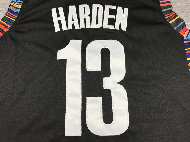 Men's Brooklyn Nets James Harden #13 NBA Black Fashion Jerseys - City Edition