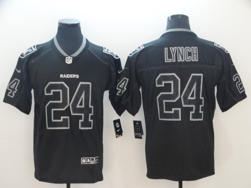Men's Las Vegas Raiders Marshawn Lynch #24 Black Alternate Game Jerseys