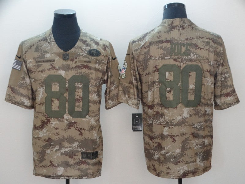 Men's San Francisco 49ers Jerry Rice #80 Camouflage Game Jerseys