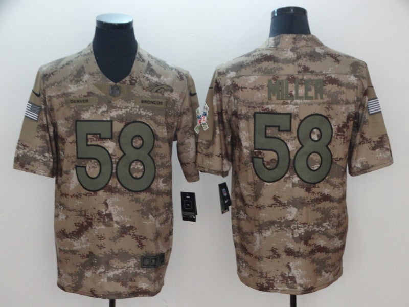 Men's Denver Broncos Von Miller #58 Camouflage Game Jerseys