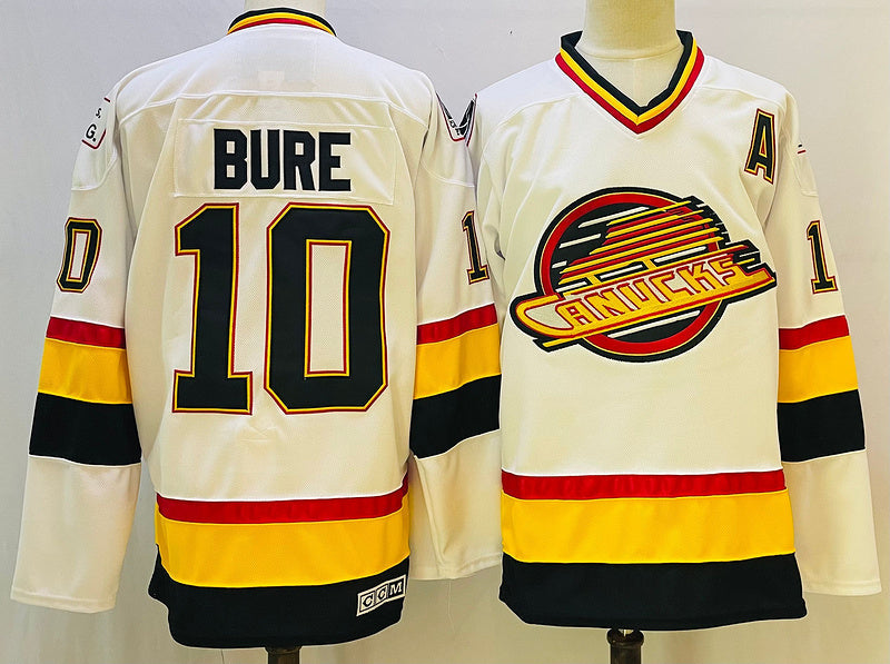 Men's Vancouver Canucks Pavel Bure #10 White Game Jerseys