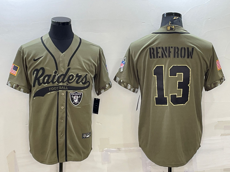 Men's Las Vegas Raiders Hunter Renfrow #13 Olive 2022 Salute To Service Limited Jerseys Joint Edition