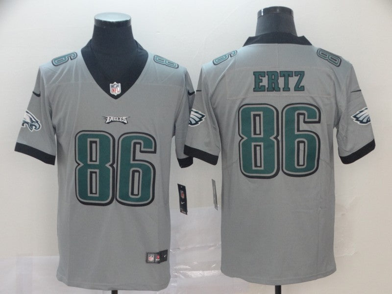 Men's Philadelphia Eagles Zach Ertz #86 Gray Game Jerseys