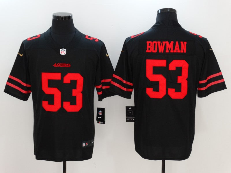 Men's San Francisco 49ers Navoro Bowman #53 Black Game Jerseys