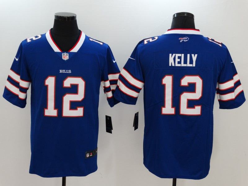 Men's Buffalo Bills Jim Kelly #12 Blue Game Jerseys
