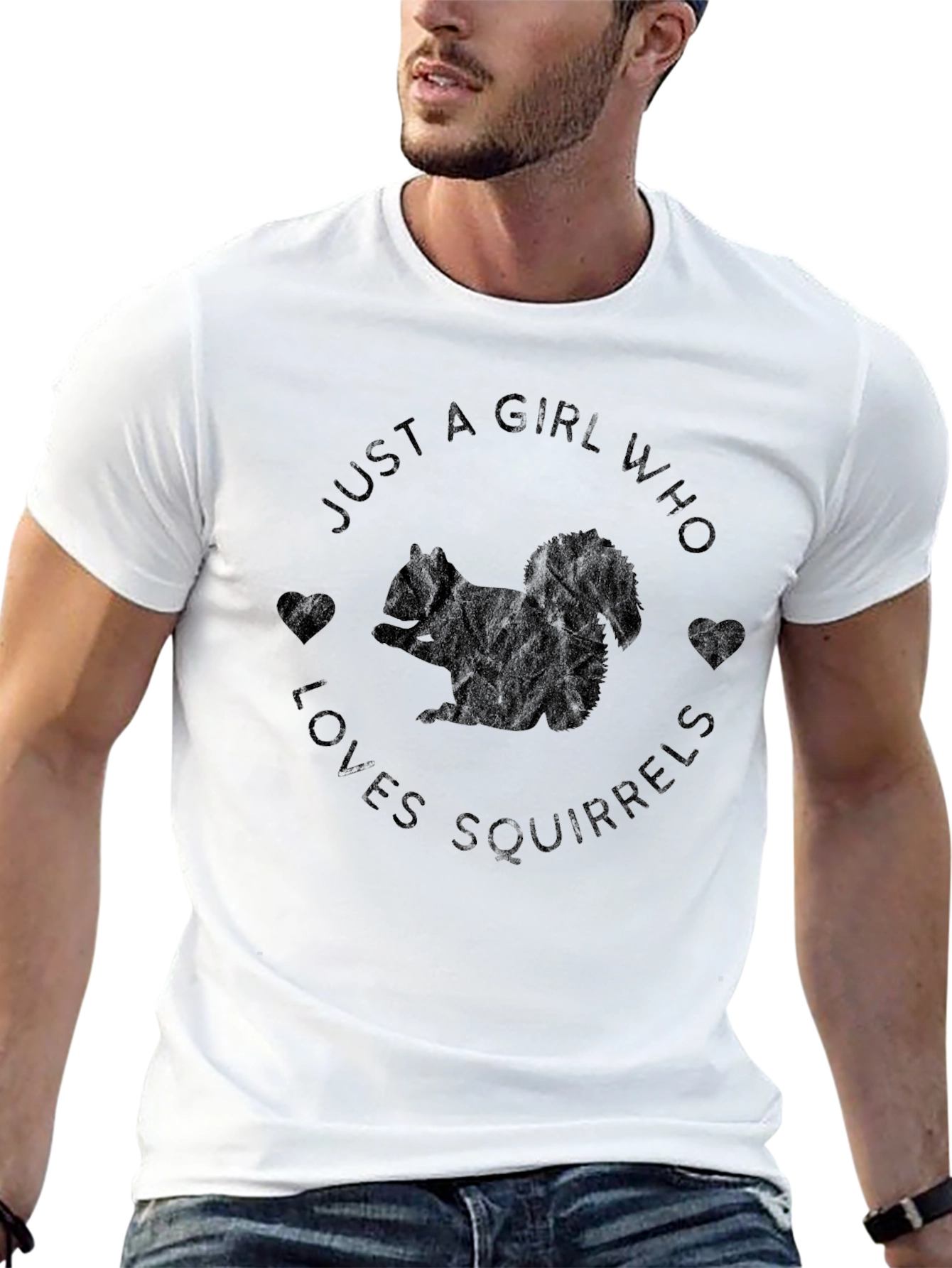 Girl Loves Squirrels Graphic Tee