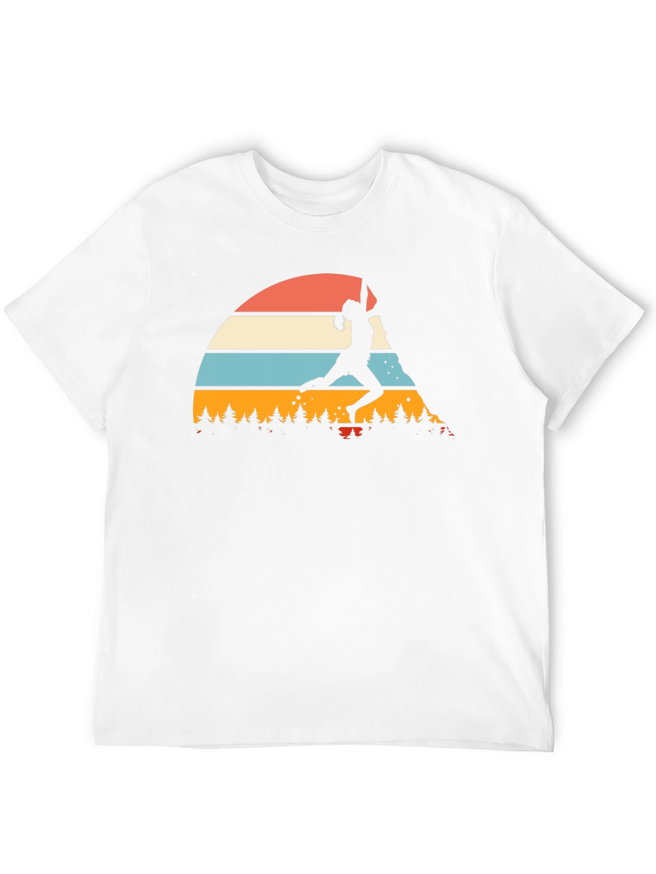 Climbing Retro Sunset Graphic Tee - Black