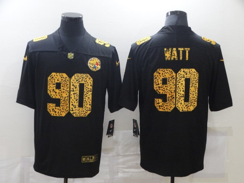 Men's Pittsburgh Steelers #90 T.J. Watt Black Player Game Jerseys