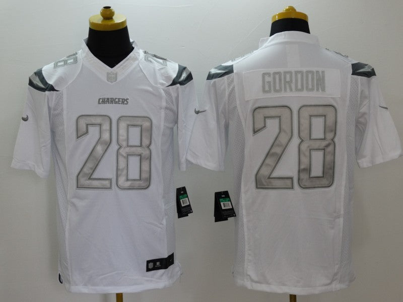 Men's Los Angeles Chargers Melvin Gordon III #28 White Game Player Jerseys