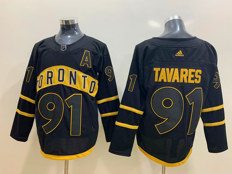 Men's Toronto Maple Leafs John Tavares #91 Black Player Jerseys