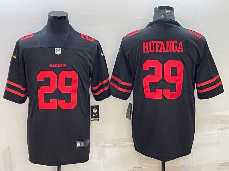 Men's San Francisco 49ers Talanoa Hufanga #29 Black Game Jerseys