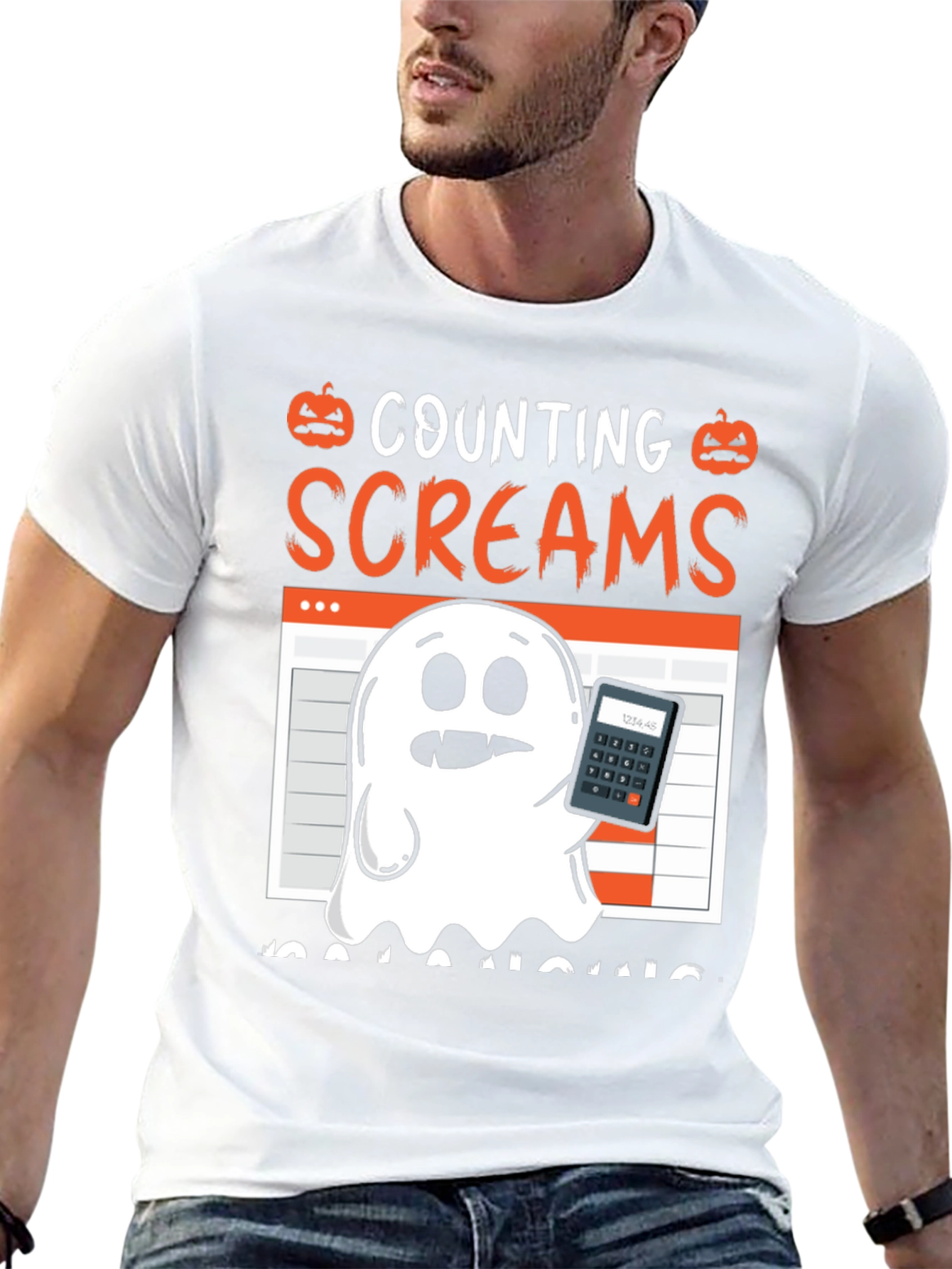 Counting Screams Accountant Halloween T-Shirt