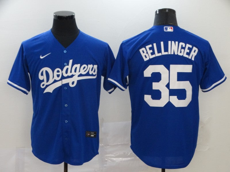 Men's Los Angeles Dodgers Cody Bellinger #35 Blue Replica Baseball Jerseys