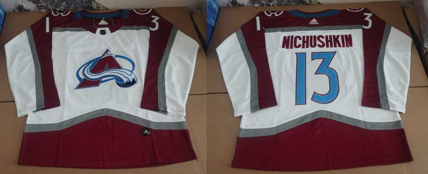 Men's Colorado Avalanche Valeri Nichushkin #13 White Player Game Jerseys
