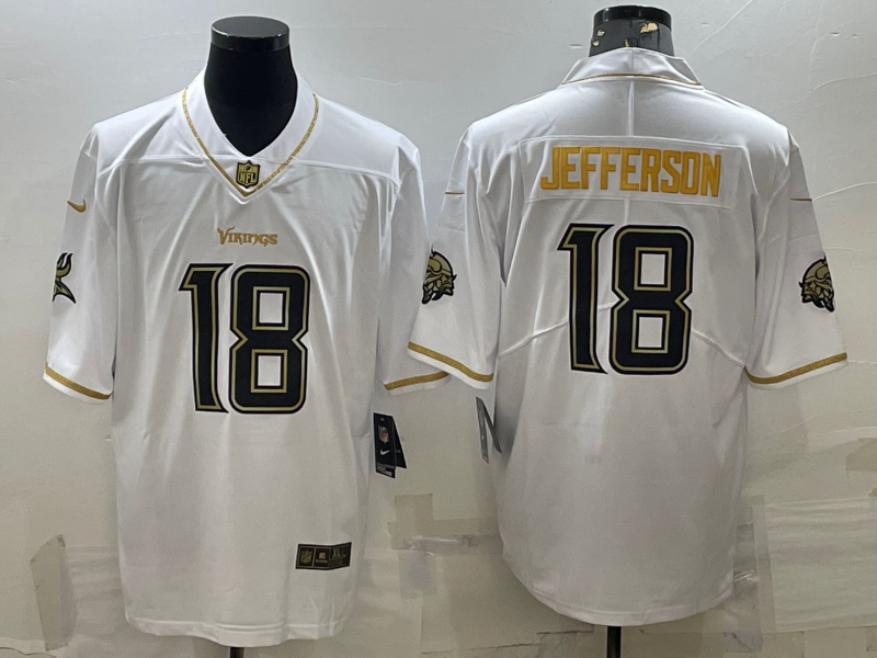 Men's Minnesota Vikings Justin Jefferson #18 White Game Jerseys