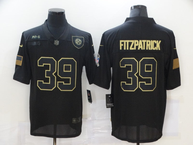 Men's Pittsburgh Steelers Minkah Fitzpatrick #39 Black Game Player Jerseys