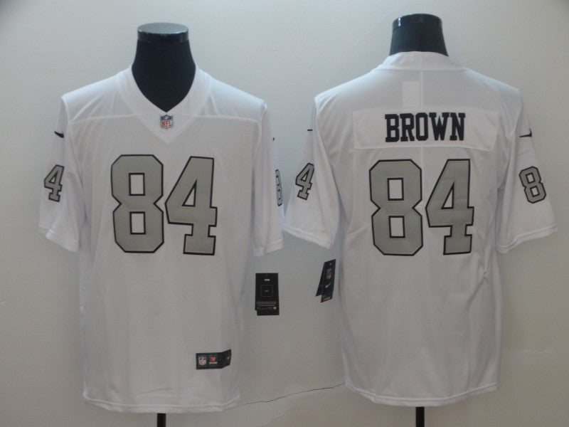 Men's Las Vegas Raiders Antonio Brown #84 White Game Player Jerseys