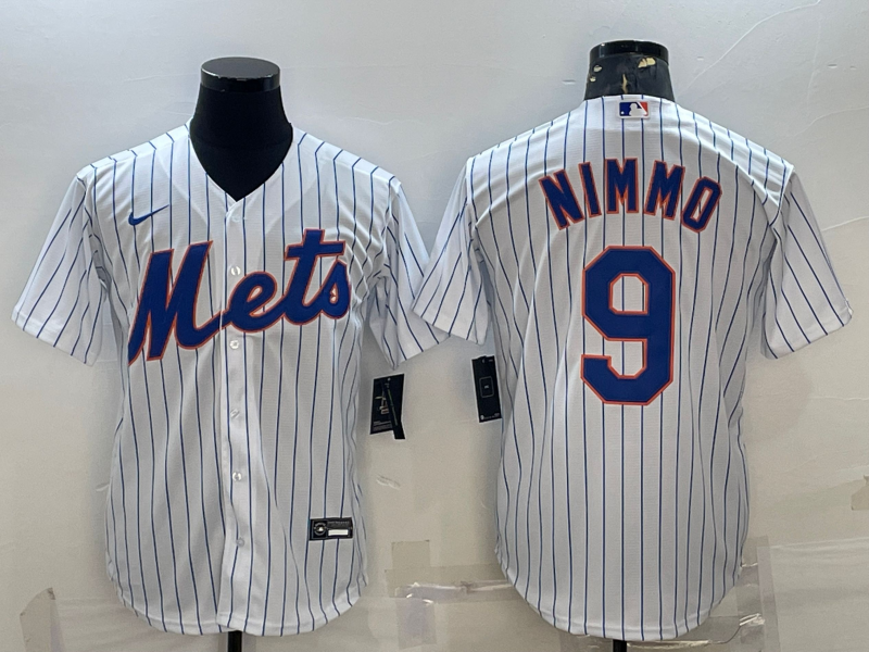 Men's New York Mets Brandon Nimmo #9 White Home Official Replica Player Jerseys