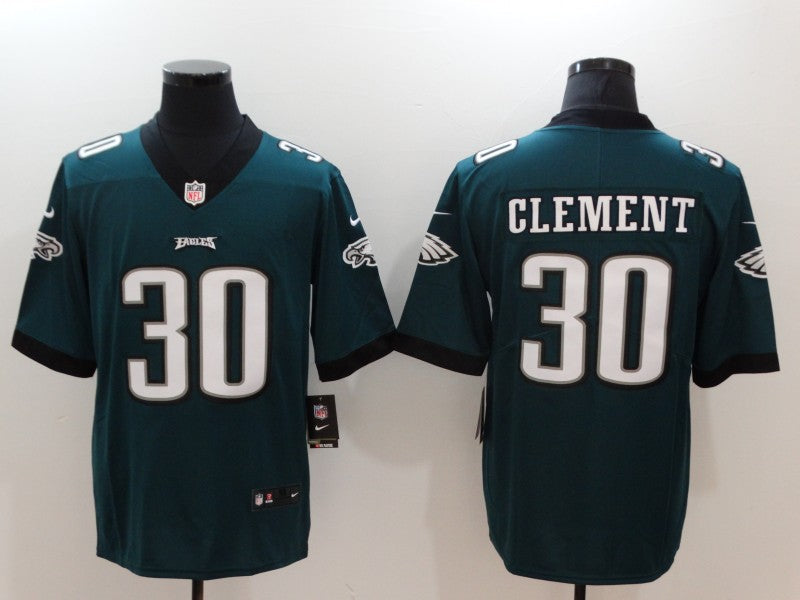 Men's Philadelphia Eagles Corey Clement #30 Midnight Green Game Jerseys