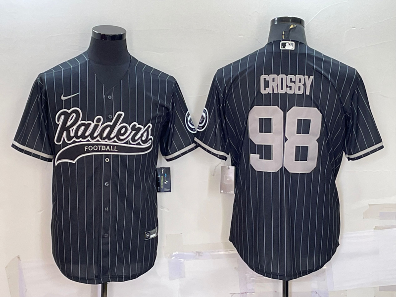 Men's Las Vegas Raiders Maxx Crosby #98 Black Game Player Jerseys Joint Edition
