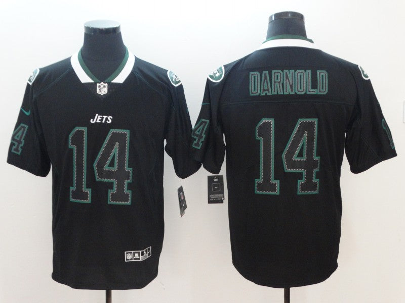 Men's New York Jets Sam Darnold #14 Black Game Jerseys