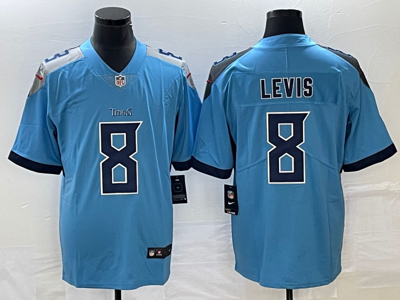 Men's Tennessee Titans Will Levis #8 Light Blue Game Jerseys