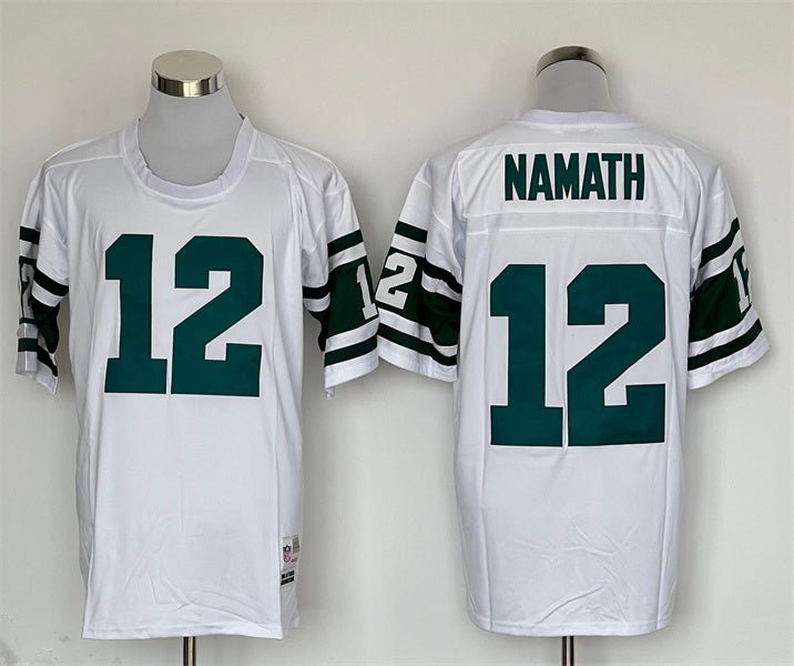 Men's New York Jets Joe Namath Mitchell & Ness White Legacy Replica Jerseys