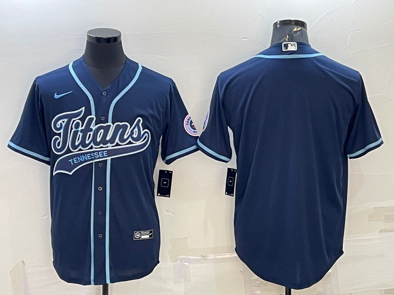 Men's Tennessee Titans Navy Blank Jerseys