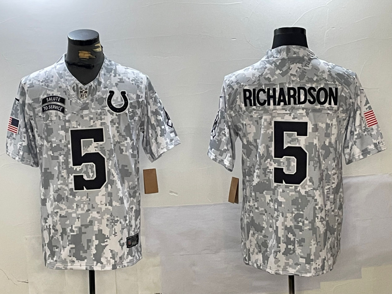 Men's Indianapolis Colts Anthony Richardson #5 Arctic Camo 2024 Salute to Service Limited Jerseys