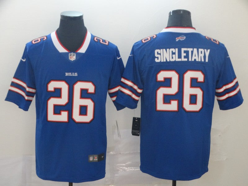 Men's Buffalo Bills Devin Singletary #26 Blue Game Player Jerseys
