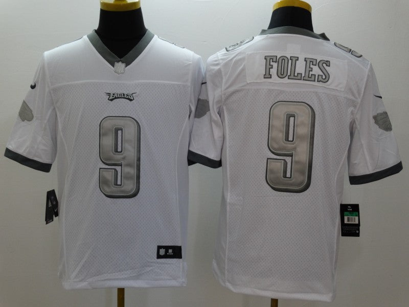 Men's Philadelphia Eagles Nick Foles #9 White Game Player Jerseys