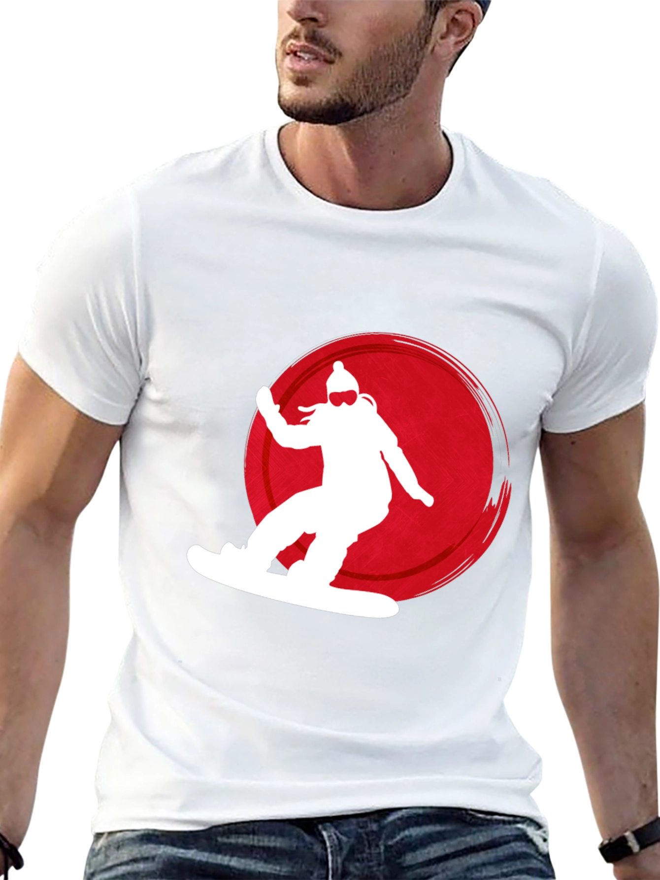 Snowboarder Graphic Tee - Black