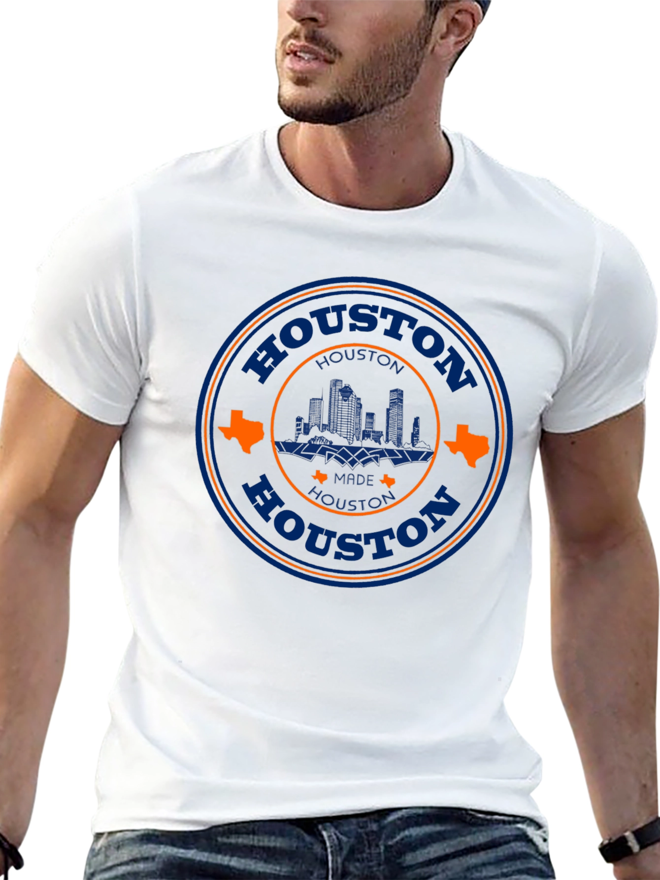 Houston Pride Graphic Tee - City Skyline Design