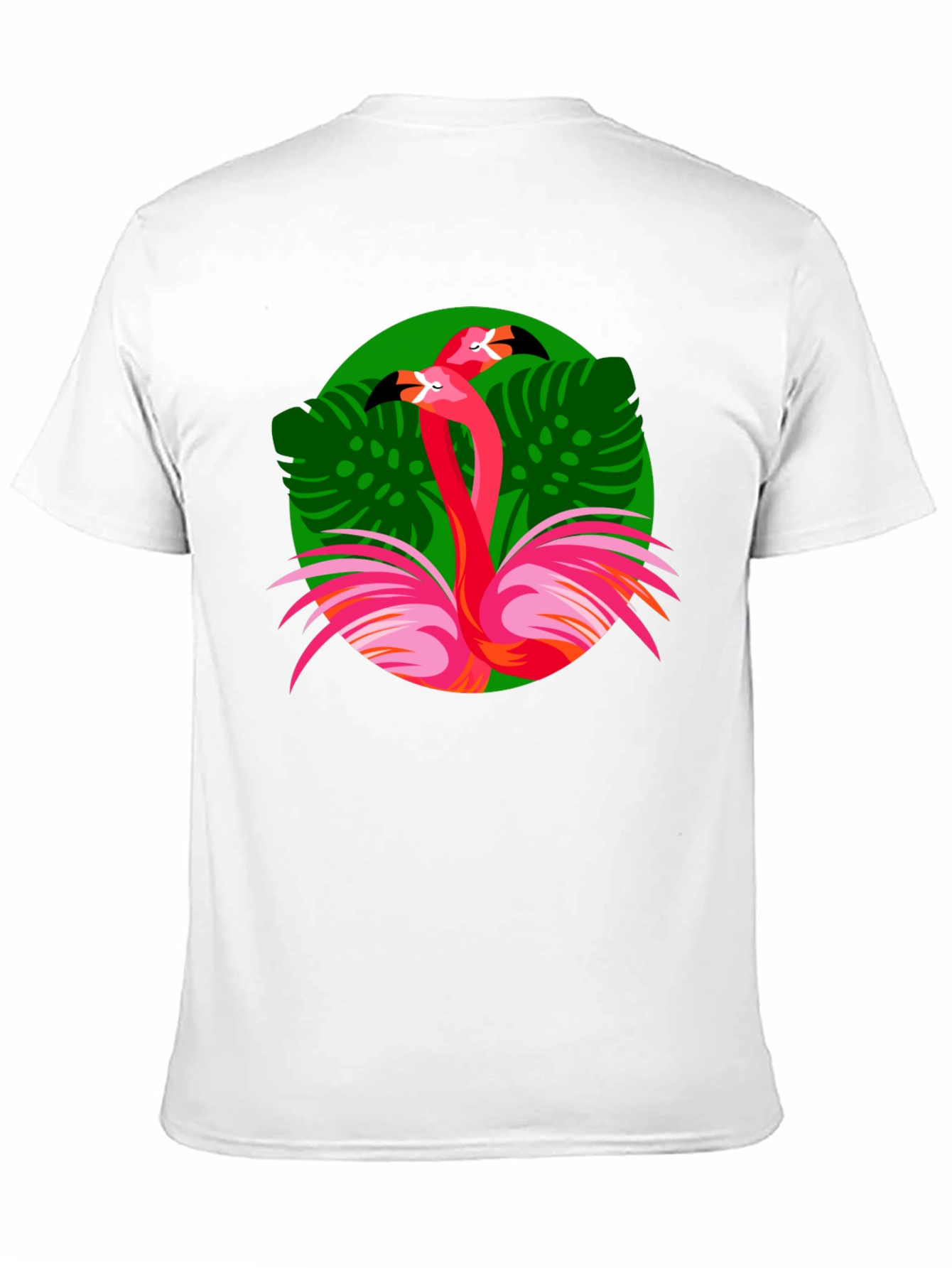 Flamingo Graphic Print Black T-Shirt