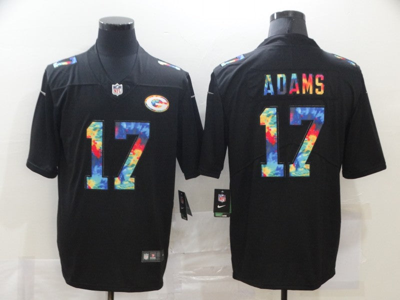 Men's Green Bay Packers Davante Adams #17 Black Player Game Jerseys