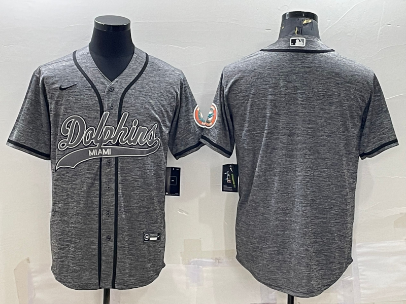 Men's Miami Dolphins Gray Blank Jerseys