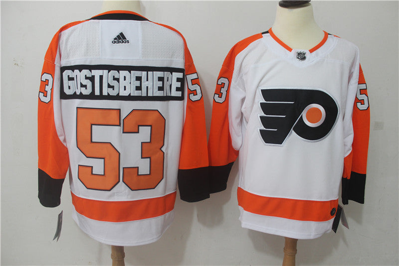 Men's Philadelphia Flyers Shayne Gostisbehere #53 White Player Jerseys