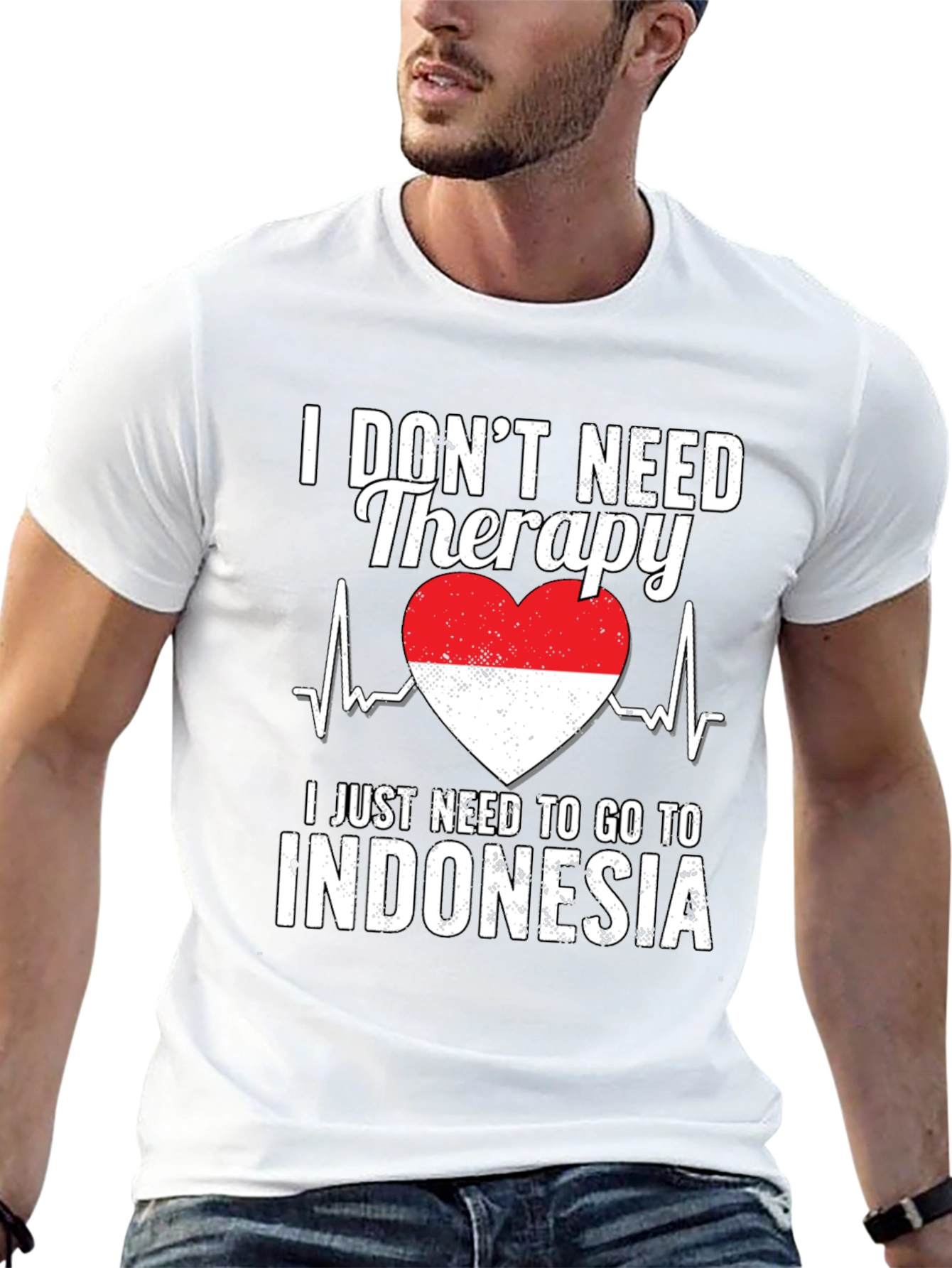 Indonesia Therapy Heartbeat T-Shirt