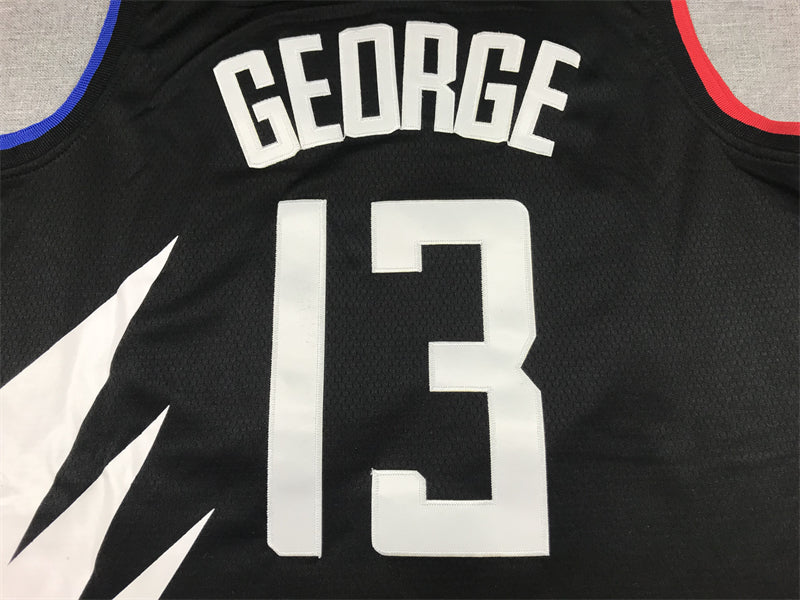 Men's LA Clippers Paul George Jordan Brand Black 2022/23 Statement Edition Swingman Jerseys