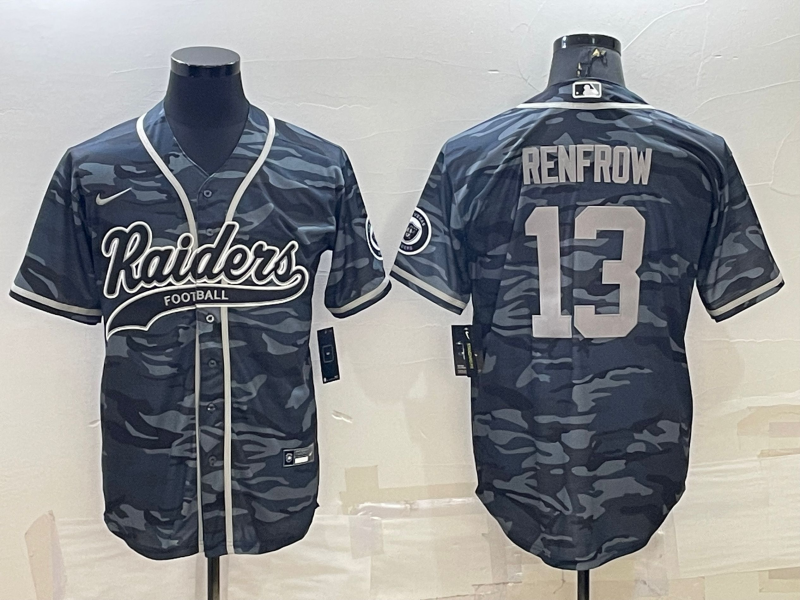 Men's Las Vegas Raiders Hunter Renfrow #13 Grey Camouflage Game Jerseys Joint Edition
