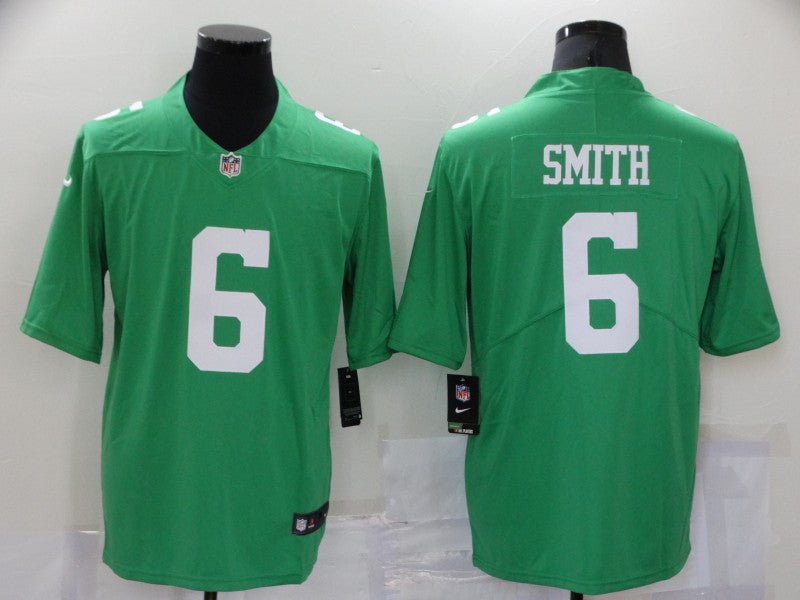 Men's Philadelphia Eagles DeVonta Smith #6 Green Game Jerseys