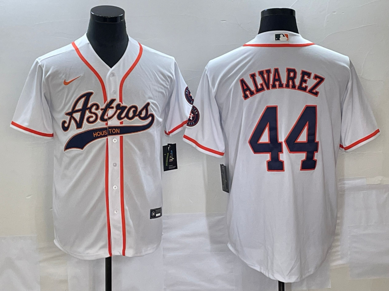 Men's Houston Astros Yordan Alvarez #44 White Replica Jerseys Joint Edition