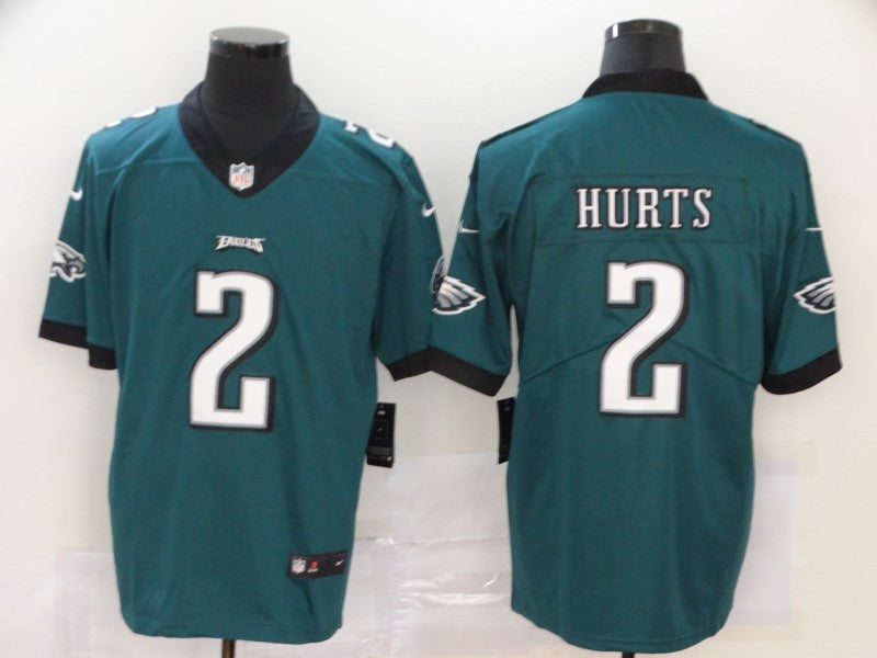 Men's Philadelphia Eagles Jalen Hurts #2 Midnight Green Game Jerseys